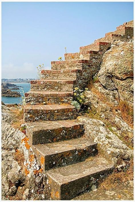 Stairways To Heaven, Stone Stairs, Take The Stairs, Stair Steps, Stairway To Heaven, Staircase Design, Second Chance, To Heaven, Fantasy Landscape