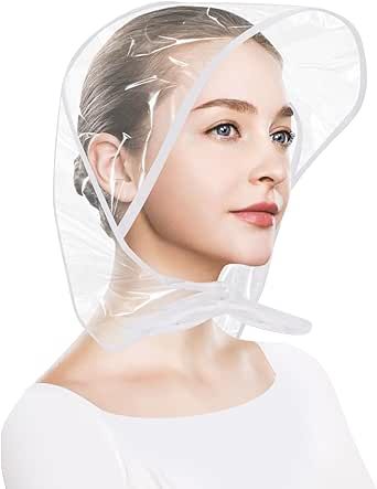 SelfTek 2 Pcs Rain Bonnet with Visor Clear Plastic Rain Hats, Waterproof Rain Scarf Prot-ect Hairstyle for Women Lady (White) Rain Bonnet, Rain Hats, Rain Cap, Hairstyle For Women, Glove Compartment, Windy Weather, Backpack Handbag, Rain Hat, Coat Pocket