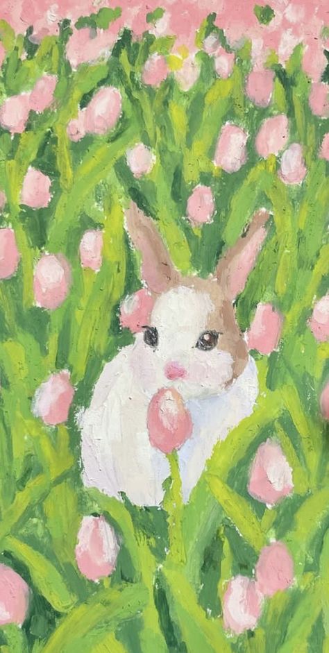 Bunny Oil Pastel, Easy Oil Pastels Drawings, Oil Pastel Background Ideas, Oil Pastel Simple Drawing, Small Oil Pastel Drawings, Oil Pastel Crayon Art, Oil Pastels Drawings Easy, Oil Pastel Easy Art, Cute Landscape Drawing