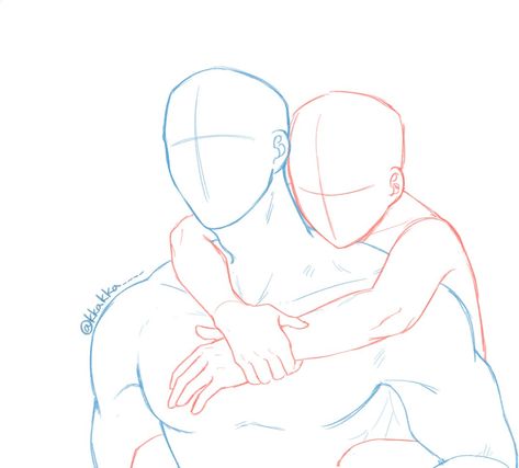 Ych Base Couple, Base Couple, Ych Base, Couple Poses Drawing, Him And I, Drawing Body Poses, Sketch Poses, Couple Poses Reference, Siluete Umane