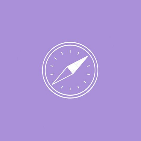 Lavender Safari Icon, Purple Safari Icon, Lavender Aesthetic Icons For Apps, Lilac Aesthetic App Icons, Lavander Icons For Apps, Lila Aesthetic, Lilac Purple App Icons, Lavender Iphone, Safari App Icon