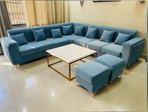 L shaped sofa available Can be customized in different colors, designs and sizes Dm to customize yours 📍Jhamsikhel, Beside The British School 📲 9865471448 / 9823378996 🚚 Delivery all over Nepal #namaslay #namaslayproducts #namaslaydecor #namaslaycustomstore #namaslaydesigns #namaslaycustomization #namaslaycustom #dmfororder Modern Sofa Designs Luxury, Sofa Design Living Rooms Luxury, Latest Sofa Set Designs, Sofa Cumbed Design, Sofa Couch Design, Dream Sofa, Latest Sofa Designs, Sofa Design Wood, Living Tv