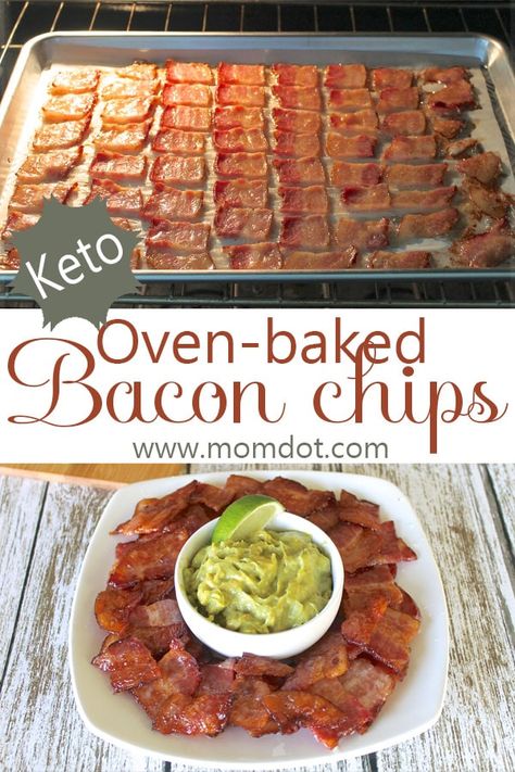 Oven-baked Bacon Chips: A Simple Keto Snack - Bacon Chips, Oven Baked Bacon, Keto Snacks Easy, Keto Bacon, Snacks Easy, Simple Keto, Baked Bacon, Keto Snack, Baked Chips