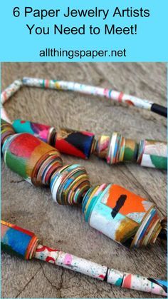 Paper Jewelry Ideas, Paper Jewelry Diy, Paper Beads Jewelry, Paper Beads Tutorial, Paper Beads Diy, Make Paper Beads, Paper Jewellery, Paper Beads Necklace, Hand Painted Beads