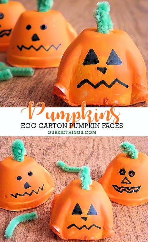 Deco Porte Halloween, Egg Box Craft, Halloween Eggs, Halloween Arts And Crafts, Egg Carton Crafts, Daycare Crafts, Fall Halloween Crafts, Autumn Crafts, Halloween Crafts For Kids