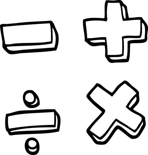 black and white cartoon math symbols Easy Math Drawings, Math Symbols Design, Maths Cartoon, Math Doodle Art Ideas, Math Design Art, Math Design Ideas, Math Symbols Art, Math Draw, Maths Design