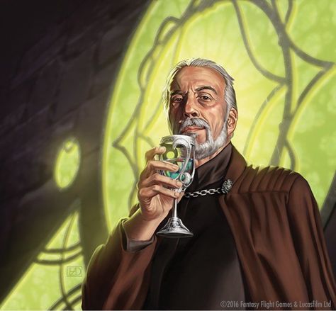 Count Dooku on Serrano. Count Dooku Art, Dooku Art, Paint A Portrait, Star Wars Illustration, Jedi Art, Asajj Ventress, Dark Lord Of The Sith, Count Dooku, Star Wars Sith