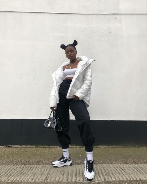 Jennifer Mcking 🇨🇩 ♏️🦂 on Instagram: “Styling up my Nike zoom 2k from @thesolewomens what y'all think?” Nike Zoom 2k Outfit, Nike Zoom 2k, Zoom 2k, Dope Fashion, Winter Fits, Black Women Fashion, Fashion Lookbook, Nike Zoom, Black Fits