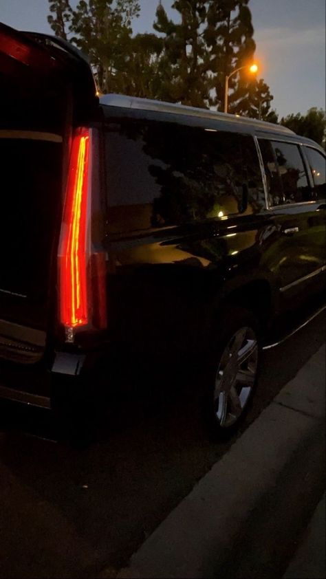 Black Escalade Aesthetic, Black Cadillac Escalade Aesthetic, Cadillac Escalade Aesthetic, Black Truck Aesthetic, Escalade Aesthetic, Cadillac Aesthetic, Cadillac Escalade Interior, Phantom Car, Black Suv