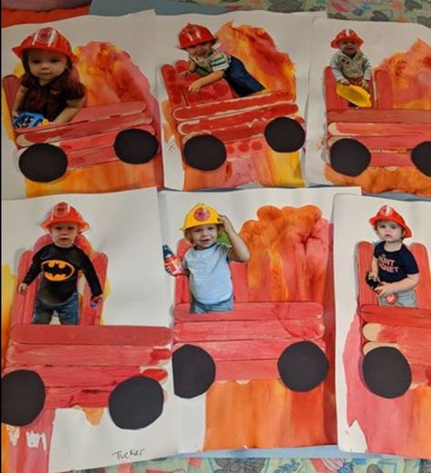 Emergency Vehicle Crafts For Preschool, Fire Fighter Activity For Toddlers, Firetruck Activity For Toddlers, Firefighter Toddler Activities, Shopping Activities For Preschool, Fire Safty Craft Preschool, Fire Truck Craft For Toddlers, Fireman Crafts Preschool, Fire Safety Theme Preschool