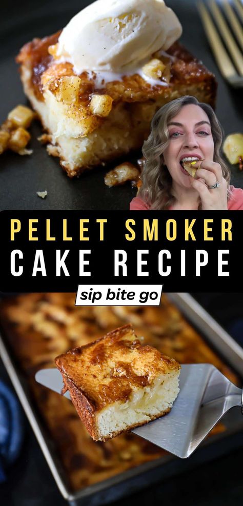 Smoked Pineapple Upside Down Cake, Smoked Cake Recipes, Pellet Smoker Dessert Recipes, Smoked Cake, Traeger Dessert Recipes, Smoked Dessert Recipes, Smoked Snacks, Smoked Desserts, Smoker Cooking Recipes