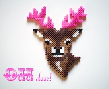 I'm still not over deer, and I think I'll love them forever! If you feel the same, check out these 13 deer crafts ideas to get inspired. Perler Bead Designs, Hama Beads Design, Hama Bead, Motifs Perler, Melty Beads, Hama Beads Patterns, Diy Perler Beads, Melting Beads, Iron Beads