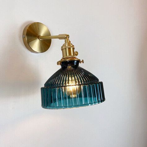 100% brand new!  Color:Dark blue  Style:Modern  Material:Glass&Brass  Power Source:E27 MAX 1*60W  Voltage:90-260V  Not Included the Light Bulb   Package Included: 1 x Wall Light(bulb don't included)  PaymentDelivery detailsTerms of salesAbout usContact us Payment We accept      payments from buyers all over the world. Simply click on the 'Buy It Now' button and follow the eBay checkout instructions. If you are having difficulty processing your payment, please contact us freely via Ebay message center. Delivery details Items will be shipped to buyer's register address within handing day after payment received. For any country:order over $30 will provide tracking number. (If you want to add tracking number, please contact us.) (Sometimes international delivery is highly depended on the local Bedside Reading Light, Fresh Bedroom, Wall Light With Switch, Blue Lamp Shade, زجاج ملون, Vintage Wall Sconces, Living Ro, Stylish Lighting, Glass Wall Lights