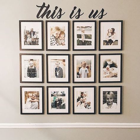 Gabby on Instagram: “I’m seriously crushing on this gallery wall at @farmourhousetoyours Chunky metal letters? ✔️ Sweet family photos? ✔️ Awesome gallery wall?…” Family Photo Wall Ideas, Photo Wall Ideas, Gray Bathroom Walls, Photowall Ideas, Country Family, French Country Bathroom, Family Photo Wall, Wall Inspiration, Photo Wall Decor