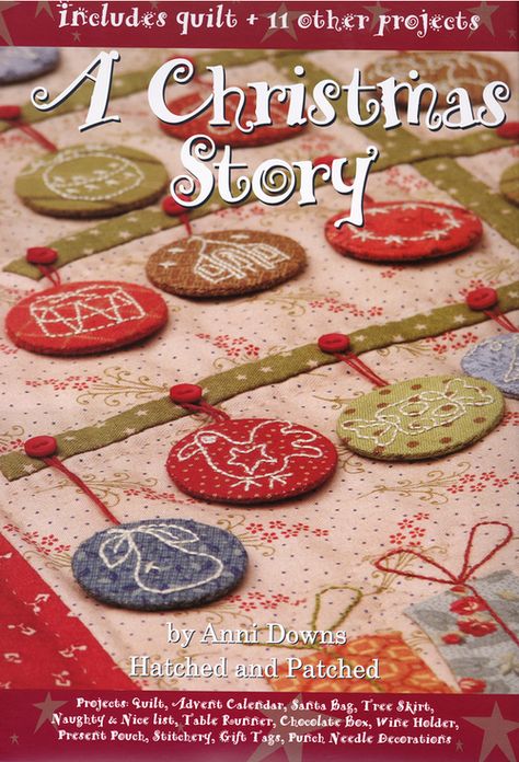 I've seen this book a few times in magazines.....it's always caught my eye Hatched And Patched, Annie Downs, Anni Downs, Quilt Magazine, Red Rooster, Quilt Labels, Sewing Book, Christmas Story, Wine Holder