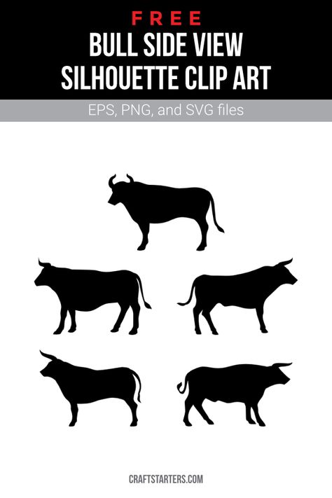 Bull Side View, Silhouette Clip Art, Png Transparent, Side View, Siding, Clip Art, Illustrations, Movie Posters, Art