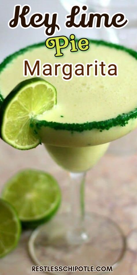 Dessert Drinks Alcohol, Key Lime Margarita, Lime Margarita Recipe, Mommy Juice, Lime Margarita, Summertime Drinks, Refreshing Drinks Recipes, Shakes Drinks, Rum Drinks