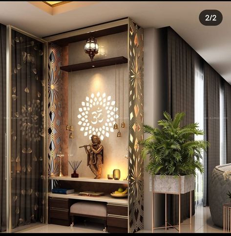 Mandir Ideas, Puja Unit, Mandir Designs, Pooja Unit, Bedroom Inspirations Minimalist, Classy Living Room, Mandir Design, Temple Design For Home, Pooja Mandir