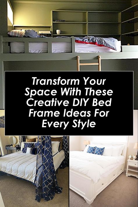 Discover how to elevate your bedroom with our creative DIY bed frame ideas for every style. Whether you're looking for a minimalist design or a rustic touch, these projects are perfect for transforming your space on a budget. Unleash your creativity and learn step-by-step how to build a stunning bed frame that reflects your unique taste. Say goodbye to boring beds and hello to a personalized sanctuary with these inspiring DIY bed frame concepts. Bed Frame Ideas, Unique Bed Frames, Rustic Bed Frame, Diy Bed Frame, Frame Ideas, Rustic Bedding, Wooden Design, New Beds, Diy Bed