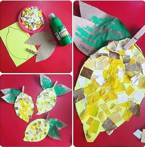 Sukkot Activities, Lemon Classroom, Moon Craft, Vegetable Crafts, August Crafts, Lemon Crafts, Lemon Theme, Toddler Class, Lemon Art