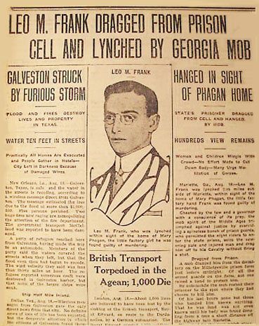 . Parade Musical, Leo Frank, Famous Murders, Georgia History, Strange Fruit, Marietta Georgia, Strange History, Newspaper Headlines, Innocent Man