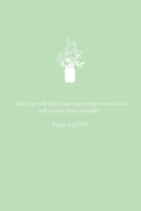 The Lord will help them when they are sick and will restore them to health.
Psalm 41:3 GNT Psalm 41:3 Words, Psalm 41:3, Bible Verses For Sickness, Jesus Freaks, Quotes Prayer, Bible Quotes Prayer, Happy Words, Morning Wishes, Morning Wish