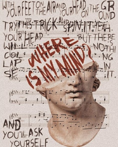 Music Poster Design, Where Is My Mind, Image Swag, Picture Collage Wall, Vintage Poster Art, Art Collage Wall, Band Posters, Picture Collage, Room Posters