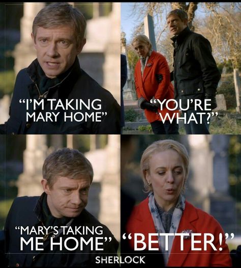 Mary's Taking Me Home Mary Watson Sherlock, Mary Sherlock, Sherlock Gif, Sherlock Tumblr, Mary Watson, Secret Tattoo, John Lock, Watson Sherlock, Mrs Hudson