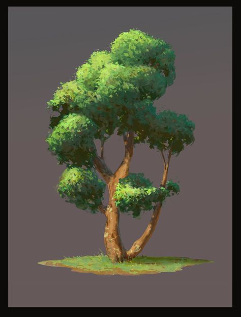 숲 사진, Plant Sketches, Trendy Plants, Tree Illustration, Lukisan Cat Air, Digital Painting Tutorials, Landscape Drawings, Tree Drawing, Environment Design