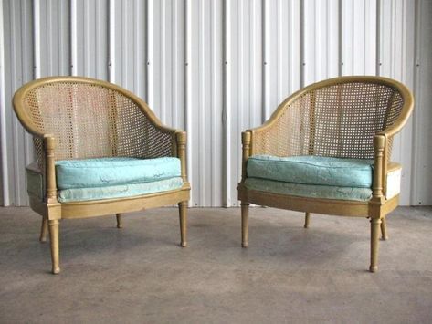 Hollywood Regency Pair Cane Lounge Chair Probber Baker - eBay Cane Lounge Chair, Cane Lounge, Design Objet, Resort Ideas, Bamboo Chairs, Bamboo Sofa, Cane Back Chairs, Pretty Furniture, Vintage Hotel