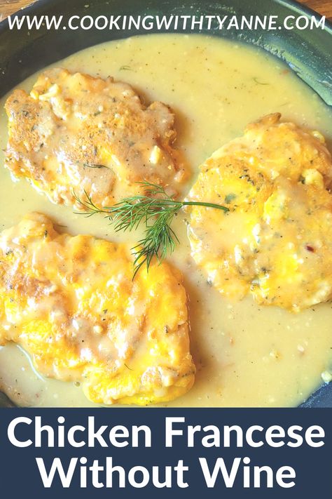 Chicken Francaise Recipe Easy No Wine, Baked Chicken Francaise Recipe, Airline Chicken Breast Recipes, Chicken Francaise Recipe Easy, Easy Chicken Francaise Recipe, Boneless Chicken Breast Recipes Easy, Chicken Francaise Recipe, Split Breast Chicken Recipes, Quick Chicken Breast Recipes