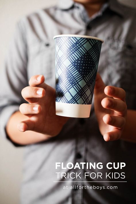 Simple floating cup party trick for kids to learn! Floating Cup, Learn Magic Tricks, Magic Tricks For Kids, Floating Cups, Cool Magic Tricks, Magic Illusions, Learn Magic, Easy Magic Tricks, Magic For Kids