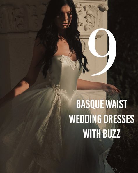 The Basque Waist Buzz… While you can actually customize many LAUREN ELAINE collection gowns to feature a Basque waist, here are some of our Lauren Elaine Basque waist beauties currently feeling the buzz… So, what exactly is a Basque waist wedding dress? This design, which traces its origins back to the 18th century, is known for its distinctive dropped waistline that extends into a V or U-shape just below the natural waist, elongating the torso and creating a flattering hourglass silhouette... Wedding Dress Basque Waist, Basque Waist Dress, Basque Waist Wedding Dress, Lauren Elaine Bridal, Waist Wedding Dress, Customizable Wedding Dress, Basque Waist, Wedding Gown Brand, Custom Wedding Gown