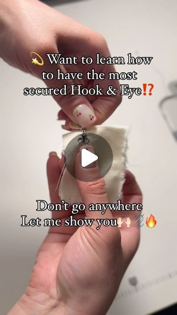 Tazzi 🪡 + Fashion creator & Tutorials on Instagram: "😤Struggling with loose fastenings⁉️  ❗️Discover how to achieve the most secure hook & eye in your sewing projects with this comprehensive, step-by-step tutorial❗️💌  If you liked 👍🏻 this video and whether you’re a beginner or a professional, follow for more friendly sewing tips.🪡🧵✂️💌  #diy #handmade #art #design #craft #doityourself #love #crafts #ilovesewing #diyprojects ##creative #sewing #instagood #fashion #diycrafts #smallbusiness #diyproject #tutorialsewing #sewingtutorials #sewingtutorialsforbeginners #freesewingtutorial #sewingtutorialforbeginners #sewingtutorialcreation #freesewingtutorials #onlinesewingtutorial #diysewingtutorials #diysewingtutorial #sewistsofinstagram  Did you know this already⁉️" How To Sew Hook And Eye, Hook And Eye Closure Sewing, Sewing Top, Love Crafts, Diy Sewing Tutorials, Fashion Creator, Creative Sewing, Sewing Lingerie, Sewing Tutorials Free