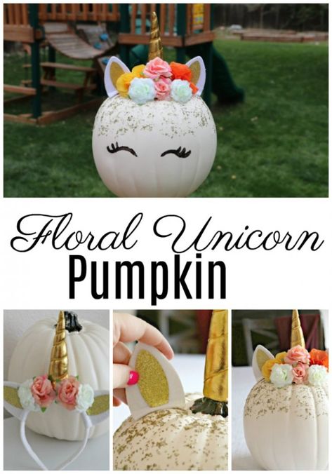 Pumpkin Painting Ideas For Kids, Pumpkin Unicorn, Make A Unicorn, Pumpkin Birthday Parties, Painting Ideas For Kids, Unicorn Pumpkin, Pumpkin Decorating Contest, Pumpkin Contest, Diy Unicorn