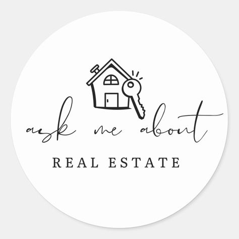 Use this fun, modern sticker to help get leads for your real estate business. Real Estate Stickers, Realtor Graphics, Real Estate Signs Ideas, Realtor Logo Ideas, Realtor Aesthetic, Realtor Quotes, Real Estate Vision Board, Real Estate Marketing Quotes, Real Estate Pictures