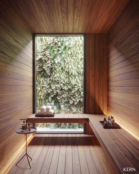 Sauna Architecture Design, Residential Sauna, Bath House Architecture, Sauna Design Interior, Sauna Architecture, Japanese Sauna, Sauna Bathroom Design, Mountain Spa, Modern Saunas