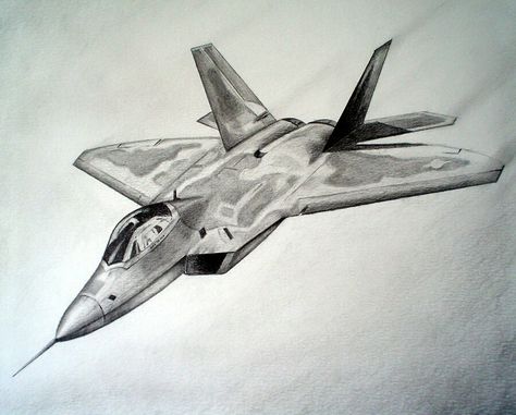 F22 Raptor F22 Raptor Drawing, F22 Raptor Tattoo, F22 Tattoo, F22 Drawing, Fighter Planes Drawing, Fighter Plane Tattoo, Planes Drawing, Fighter Planes Art, Airplane Sketch