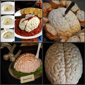 Brain Cheese Ball, Halloween Cheese Ball, Ball Cheese, Classic Cheese Ball, Creepy Halloween Food, Easy Halloween Snacks, Recetas Halloween, Beautiful Recipes, Halloween Food Appetizers