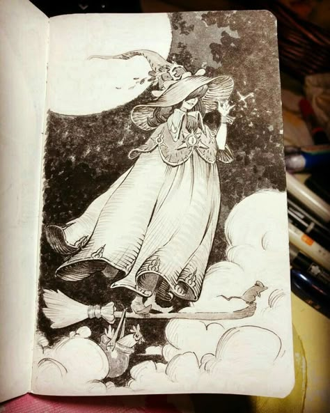 Witch Hat Atelier, Arte Indie, Arte Sketchbook, Sketchbook Inspiration, Sketchbook Ideas, Ink Illustrations, 영감을 주는 캐릭터, Witch Hat, Art Reference Photos