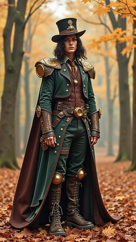 Visit our Channel for all type of Fantasy. linktr.ee/FantasyWorldsUnited #Fantasy #steampunk #art #character #dresslook Steampunk Clothing Women, Steampunk Mens Fashion, Fantasy Art Style, Steampunk Outfits Women, Steampunk Illustration, Steampunk Items, Steampunk Men, Steampunk Fantasy, Steampunk Clothing