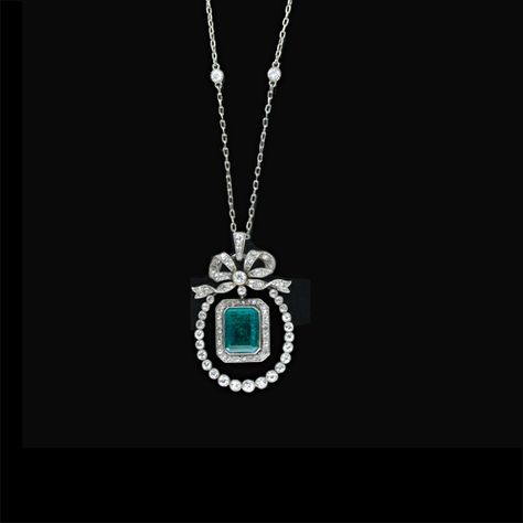 Emerald and Diamond Pendant http://www.langantiques.com/products/item/90-1-1434 Diamond Pendant Sets, Edwardian Jewelry, Solitaire Pendant Necklace, Sterling Necklaces, Emerald Jewelry, Diamond Pendant Necklace, Gorgeous Necklaces, Silver Diamonds, Modern Jewelry