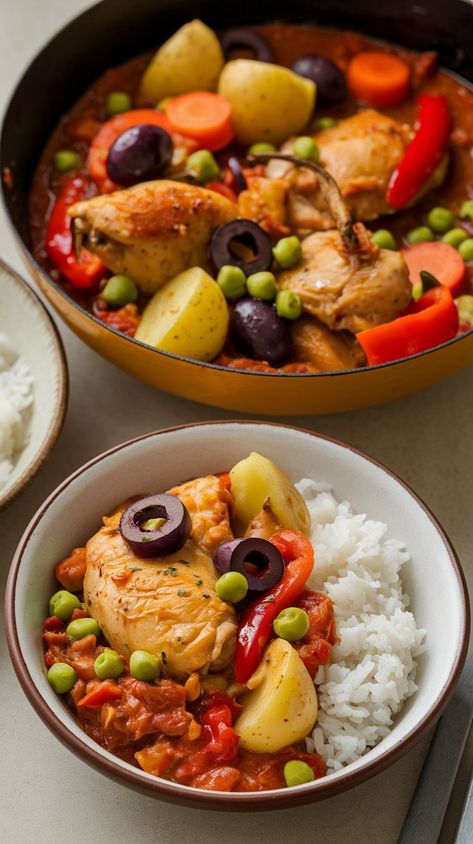 plates of calderera dish from the Philippines. Chicken With Tomato Sauce Filipino, Chicken Thigh Filipino Recipe, Chicken Afritada Filipino, Chicken Caldereta, Chicken Afritada Filipino Instant Pot, Beef Kaldereta Filipino Food, Caldereta Recipe, Cook Skins, Hearty Stew