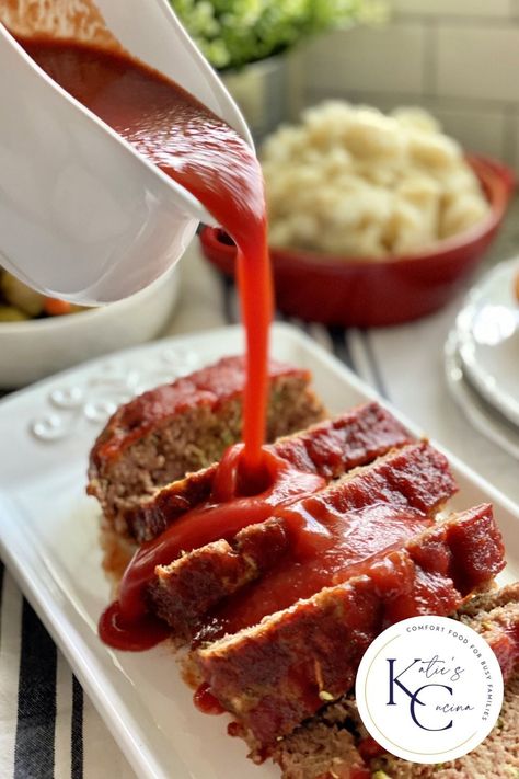 Meatloaf With Tomato Sauce Topping, Meatloaf Tomato Sauce, 1 Pound Meatloaf Recipe, Meatloaf Glaze Recipe, Meatloaf With Tomato Sauce, Meatloaf Sauce Recipe, Glaze Sauce, Meatloaf With Gravy, The Best Meatloaf Recipe