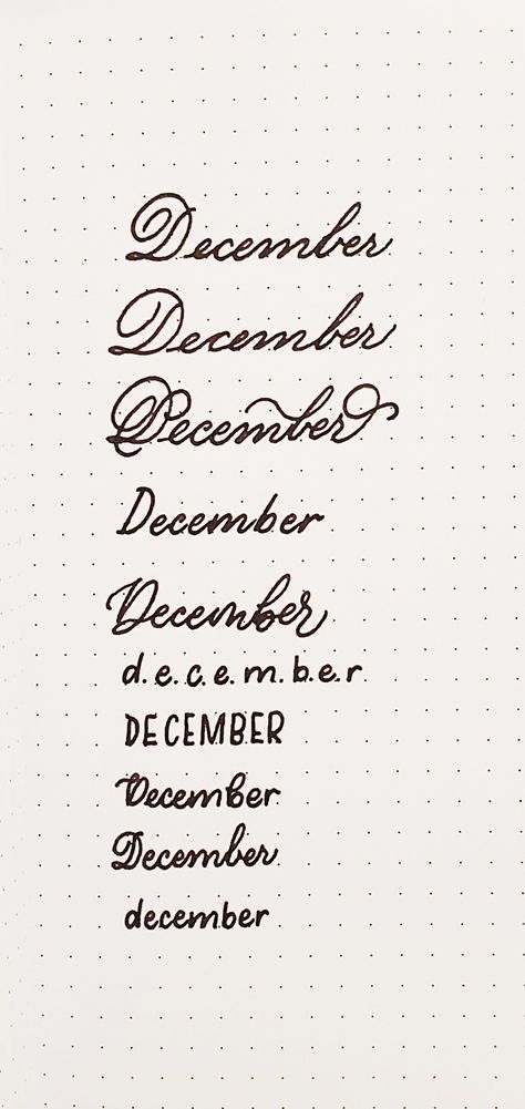 December lettering ideas #december #handwriting #lettering #letteringideas #handlettering #calligraphy December Handwriting, December Calligraphy, December Lettering, Cursive Penmanship, Cursive Handwriting Practice, Calligraphy Doodles, Handwriting Examples, Handlettering Calligraphy, Lettering Ideas