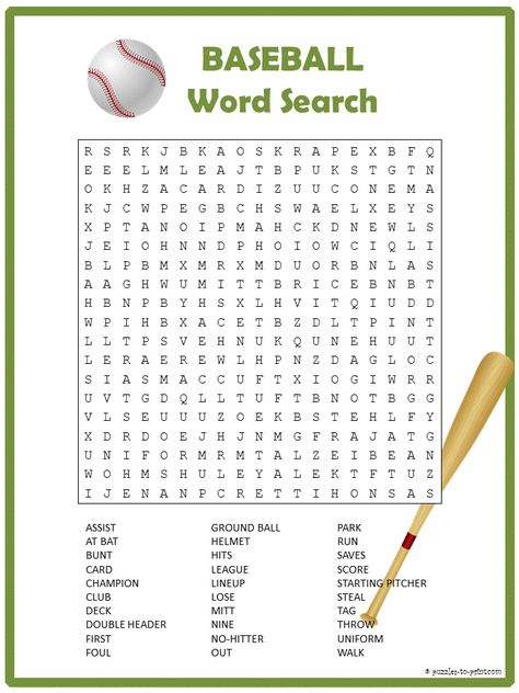 Try out our baseball word search - it's the next best thing to a trip to the ballpark.  This would be a great activity for a party or club. Baseball Themed Activities, Baseball Theme Games, Baseball Word Search, Baseball Party Theme, Baseball Classroom, Baseball Activities, Puzzles Printable, Printable Baseball, Baseball Crafts