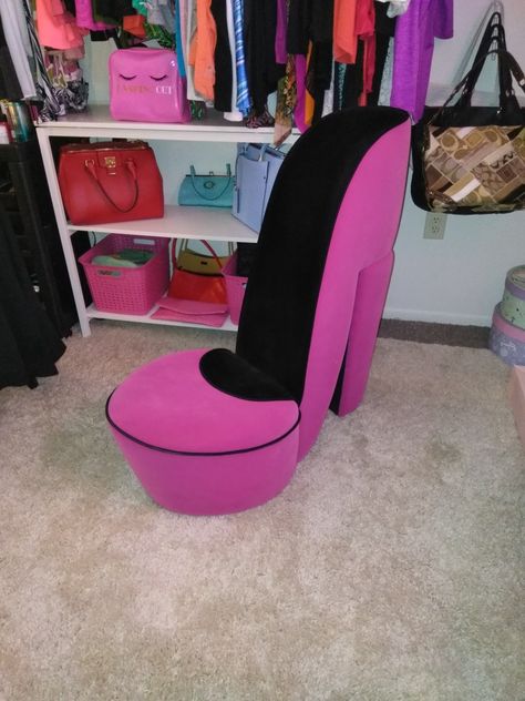 Heel Chair Y2k, Bling Room, Heel Chair, High Heel Chair, Shoe Chair, Y2k Room, House Decorations, Future Apartment, Playboy Bunny