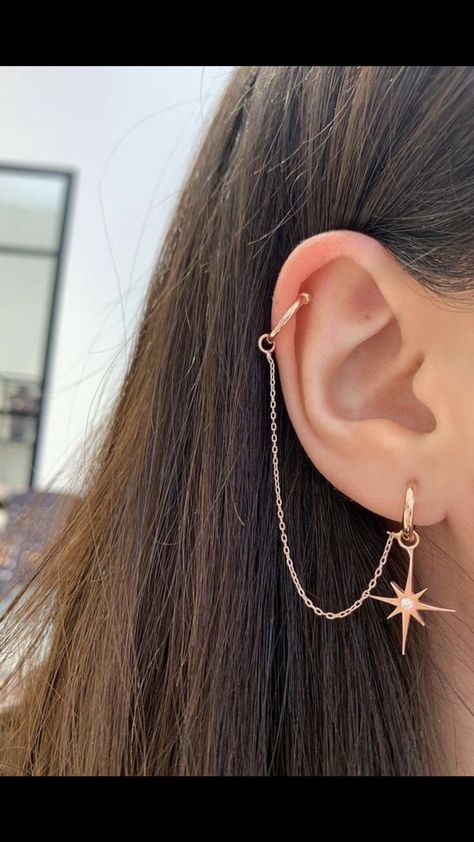 Piecings Ear Ideas, Pierce Ear, Ear Peircings, Cool Ear Piercings, Pretty Ear Piercings, Cute Ear Piercings, Cute Piercings, Makijaż Smokey Eye, Lobe Piercing