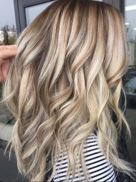 Beautiful Blonde Hair Colors for 2020: Dirty, Honey, Dark Blonde and More | Southern Living Blonde Balayage With Caramel Lowlights, Beautiful Blonde Hair, Cool Blonde Hair, Balayage Blonde, Brown Blonde Hair, Hair Color And Cut, Front Lace Wigs Human Hair, Brown To Blonde, Hair Envy