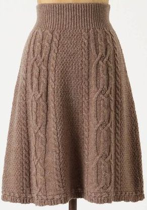 Antropologie cable knit skirt Cable Knit Skirt, Crochet Skirt Outfit, Knit Skirt Pattern, Skirt Diy, Vogue Knitting, Crochet Skirt, Crochet Stitch, Knit Outfit, Knit Fashion